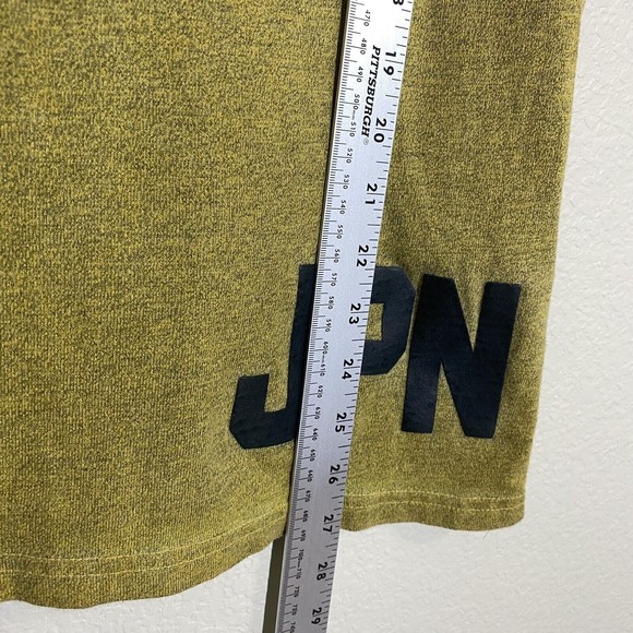 Superdry Mens Shirt Size Large Graphic Spellout Short Sleeve Yellow Green - Picture 5 of 8